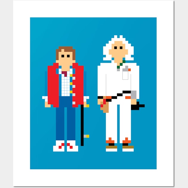 gotta get back in time 1980 pixelated characters Wall Art by monkeysoup